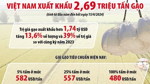 Giá gạo xuất khẩu Việt Nam dự báo vẫn duy trì ở mức cao