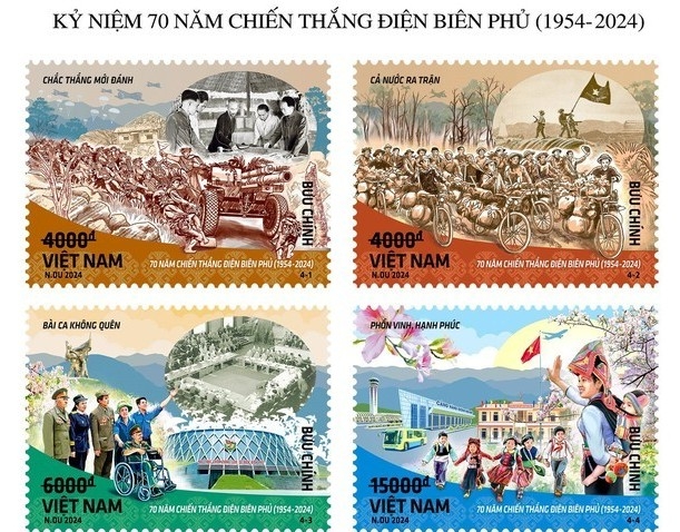 Ra mắt bộ tem “Kỷ niệm 70 năm chiến thắng Điện Biên Phủ (1954 - 2024)”
