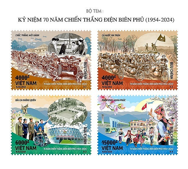 Ra mắt bộ tem “Kỷ niệm 70 năm chiến thắng Điện Biên Phủ (1954 - 2024)”
