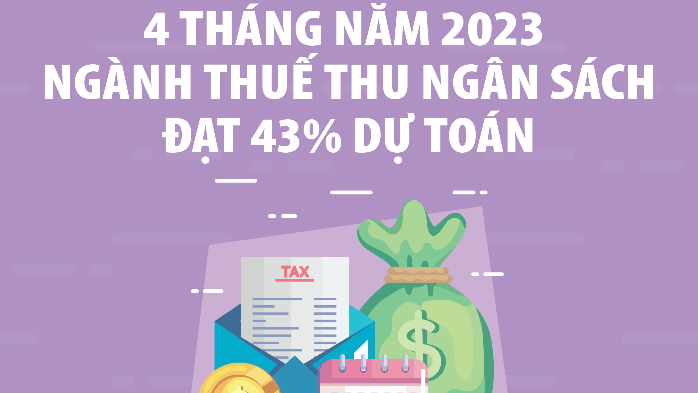 Infographics: Ngành Thuế thu ngân sách 4 tháng ước đạt 640.298 tỷ đồng