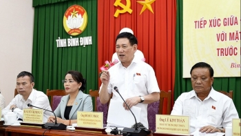 Bộ trưởng Hồ Đức Phớc tiếp xúc cử tri tại Bình Định trước kỳ họp thứ 7, Quốc hội XV