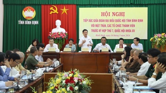 Một số hình ảnh Bộ trưởng Hồ Đức Phớc tại cuộc tiếp xúc cử tri tỉnh Bình Định