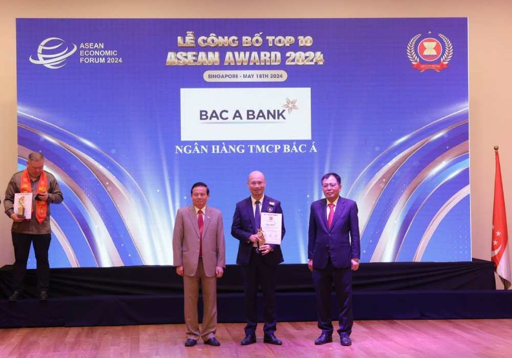 BAC A BANK được vinh danh top 10 doanh nghiệp tiêu biểu ASEAN 2024