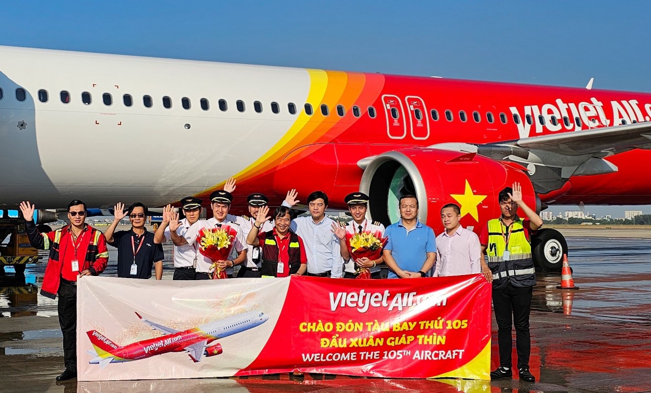 Năm mới, khí thế mới, Vietjet đón chào tàu bay thứ 105