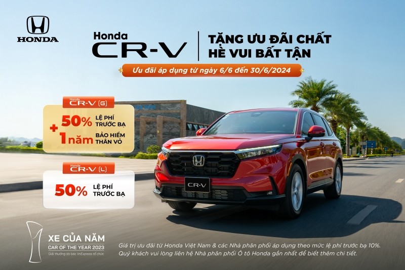 Chương trình khuyến mại của các dòng xe ô tô Honda trong tháng 6 năm 2024