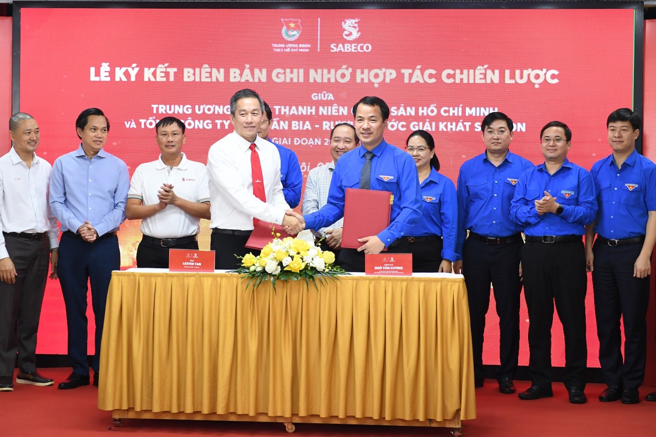 Trung ương Đoàn TNCS Hồ Chí Minh và SABECO ký kết biên bản ghi nhớ giai đoạn 2024-2026