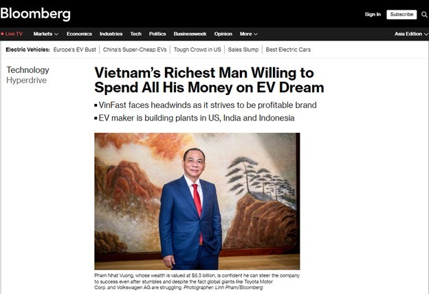 Tỷ phú Phạm Nhật Vượng: VinFast không chỉ là một dự án kinh doanh mà còn là một dự án cống hiến Tỷ phú Phạm Nhật Vượng: VinFast không chỉ là một dự án kinh doanh mà còn là một dự án cống hiến