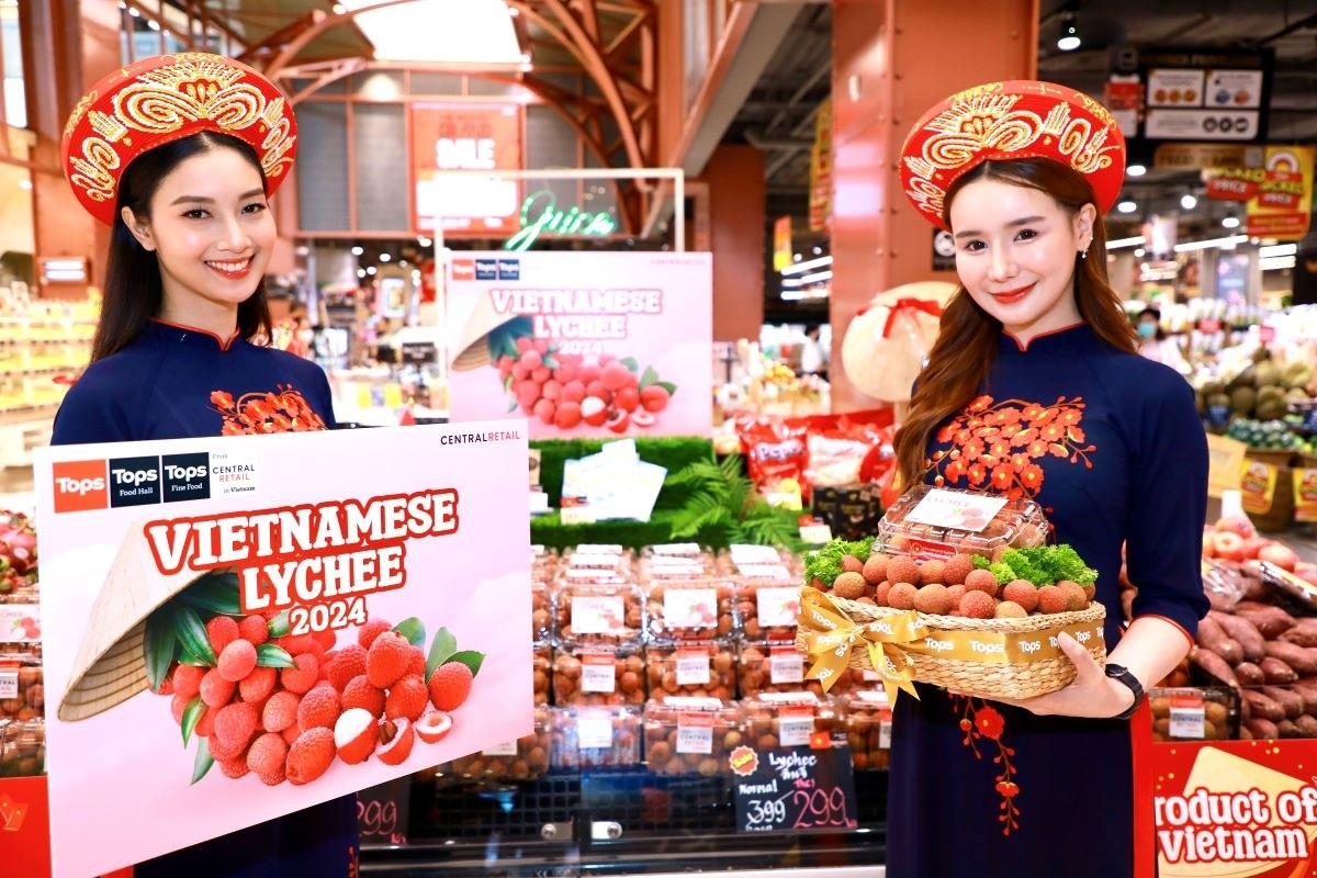 Đặc sản vải thiều chính vụ của Việt Nam tiếp tục được đưa tới người tiêu dùng Thái