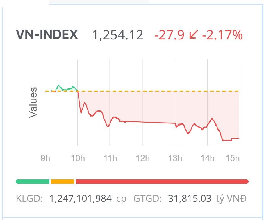 Chứng khoán hôm nay (24/6): Sức ép bán rất mạnh, VN-Index mở biên độ giảm sâu