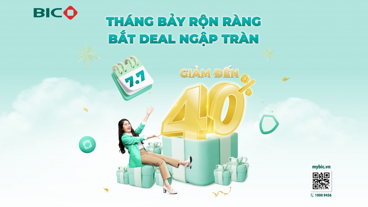 BIC ưu đãi tới 40% phí bảo hiểm