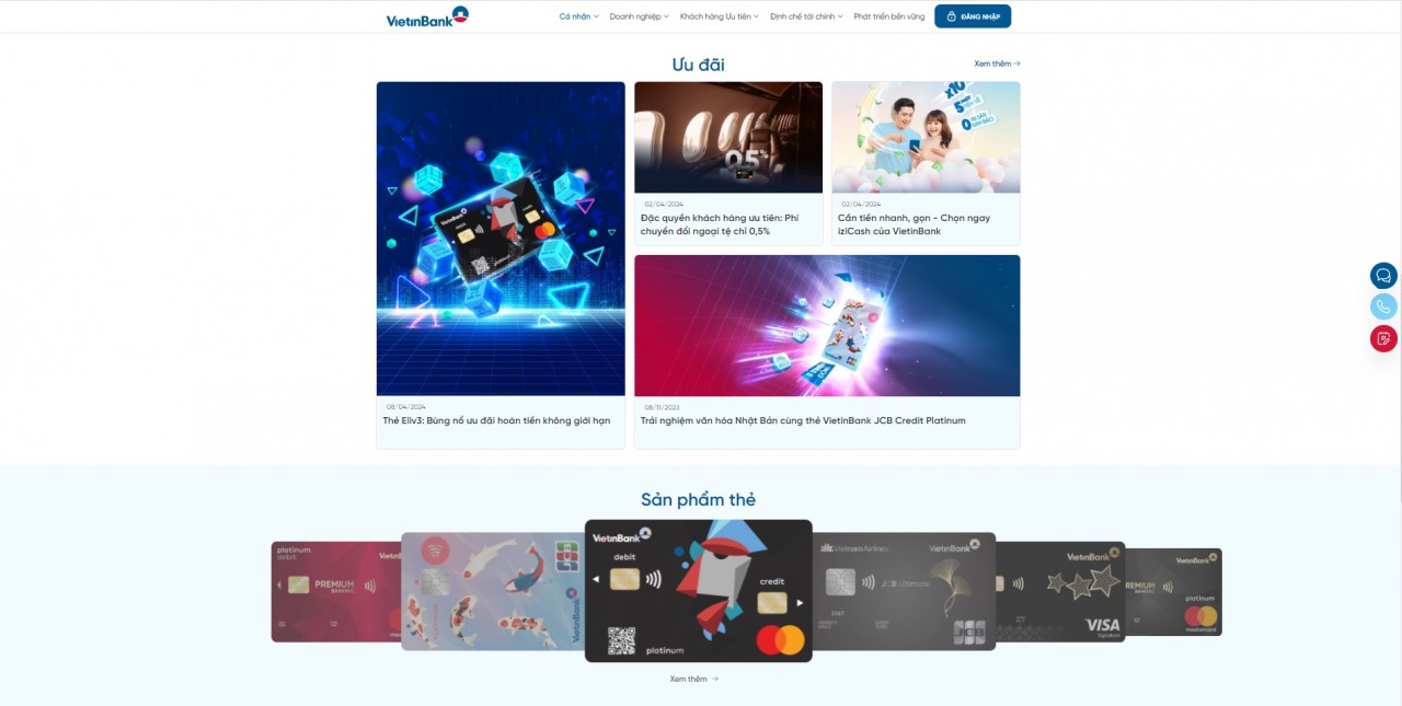 VietinBank ra mắt website mới