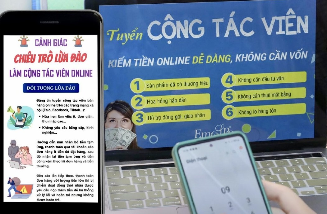 Làm cộng tác viên online, nhiều người bị chiếm đoạt số tiền lớn