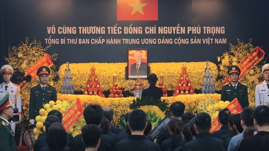 Trực tiếp: Lễ viếng Tổng Bí thư Nguyễn Phú Trọng (sáng 26/7)