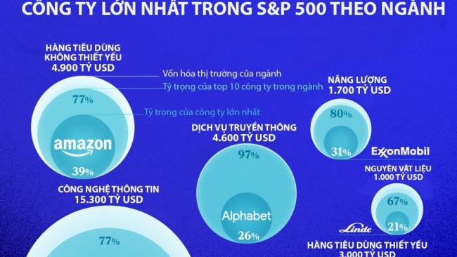 nhung cong ty lon nhat trong tung linh vuc o my