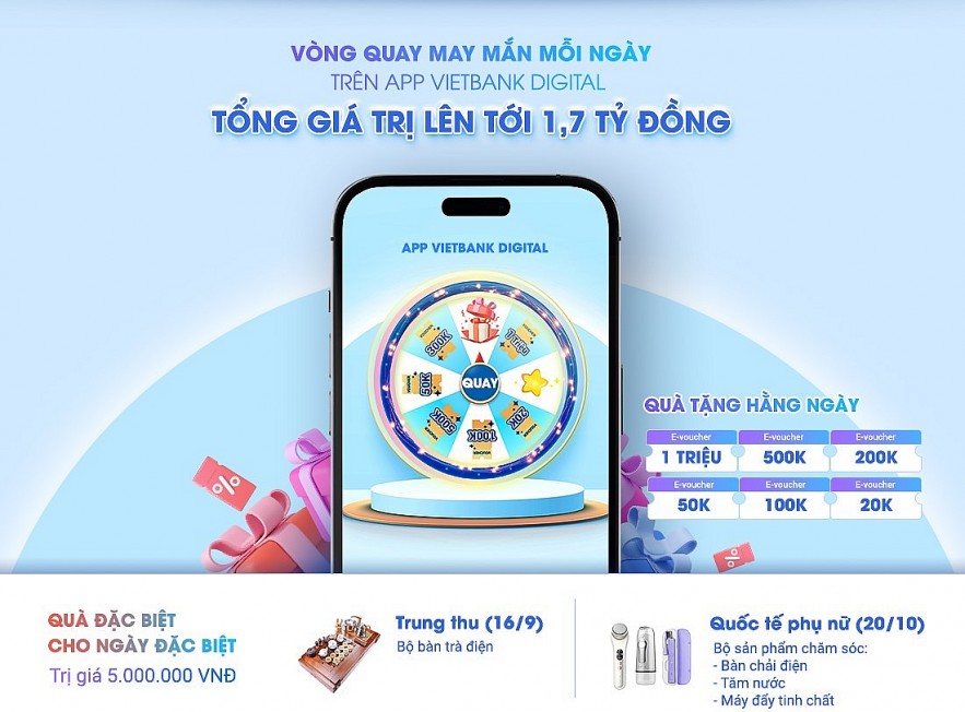 Vietbank ra mắt chương trình khuyến mãi “Quà tặng tiền tỷ