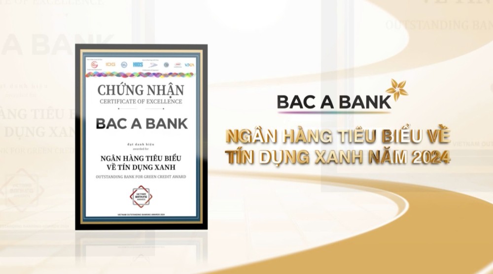 Ngân hàng TMCP Bắc Á hai năm liền nhận Giải thưởng Ngân hàng tiêu biểu về tín dụng xanh