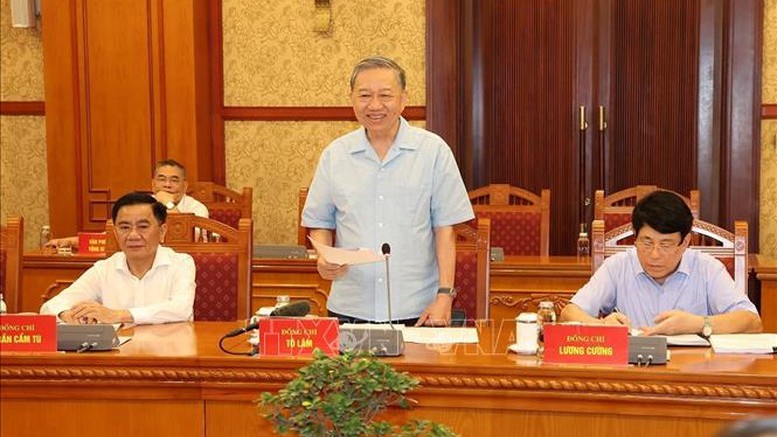 Tổng Bí thư, Chủ tịch nước Tô Lâm chủ trì cuộc họp Thường trực Tiểu ban Văn kiện Đại hội XIV của Đảng