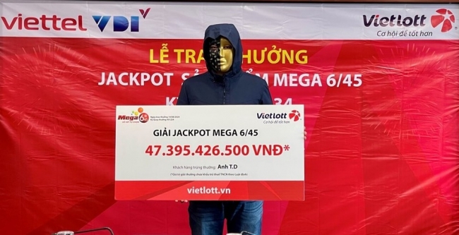 Chủ doanh nghiệp trúng Jackpot Mega 6/45 đóng góp 500 triệu đồng làm an sinh xã hội