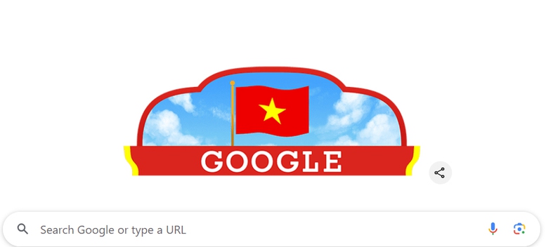 Google thay giao diện chào mừng Quốc khánh Việt Nam