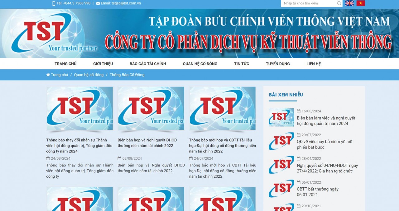 Dịch vụ Kỹ thuật Viễn thông bị xử phạt do không công bố thông tin