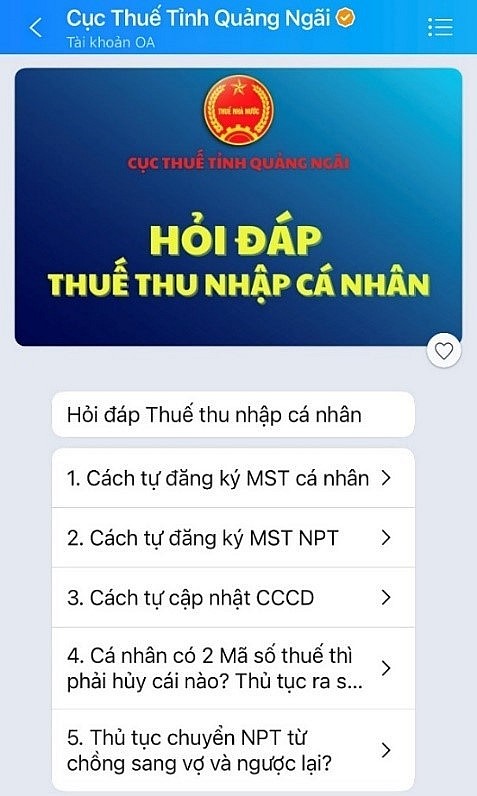 Cục Thuế Quảng Ngãi ứng dụng AI, Chatbot vào công tác tuyên truyền, hỗ trợ người nộp thuế