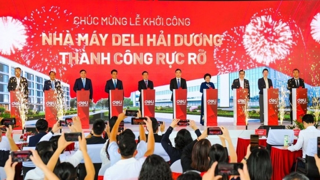 pho thu tuong ho duc phoc du le khoi cong nha may van phong pham 6500 ty dong