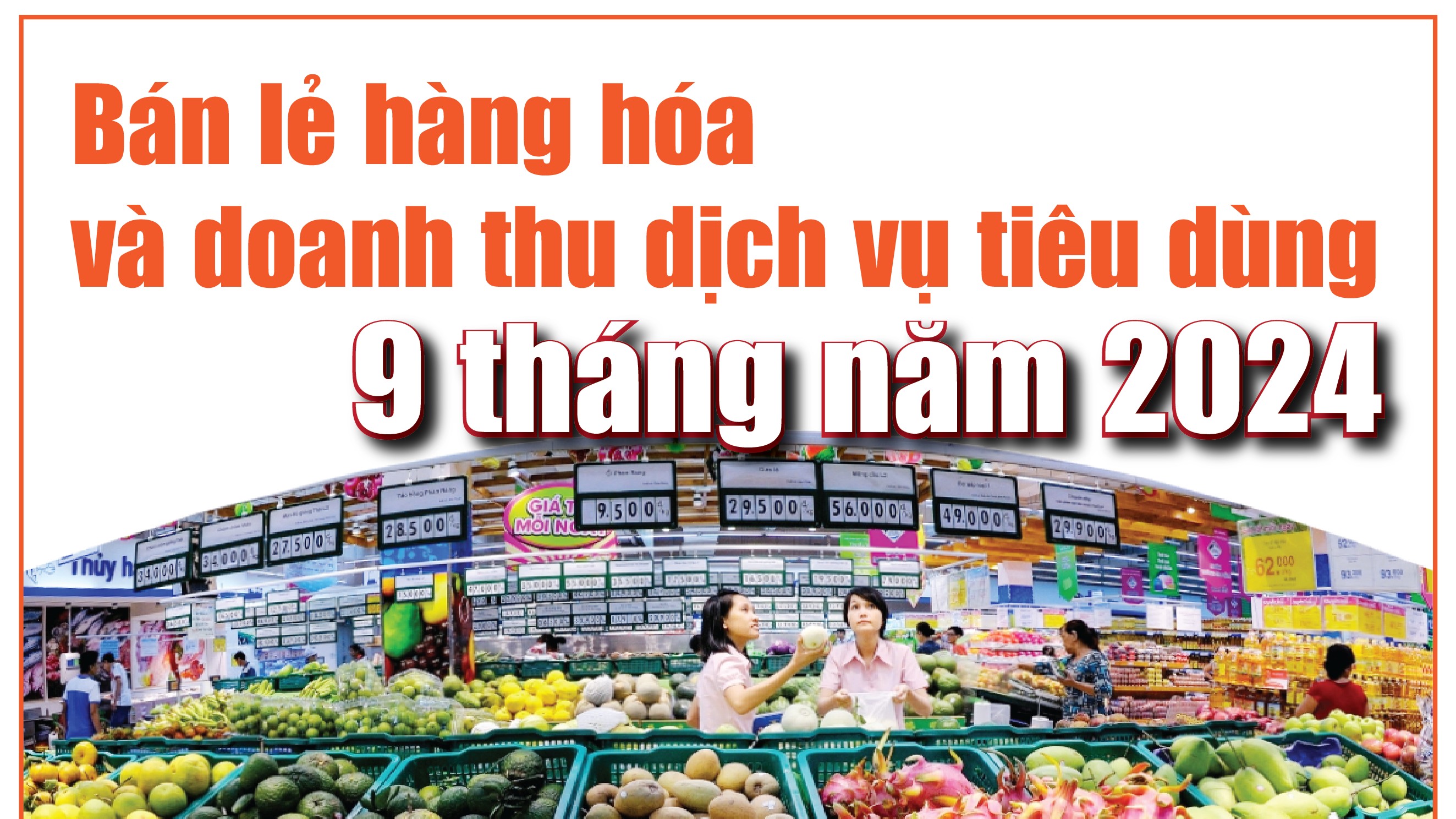 Infographics: Bán lẻ hàng hóa và doanh thu dịch vụ tiêu dùng 9 tháng năm 2024 ước đạt 4.703,4 nghìn tỷ đồng