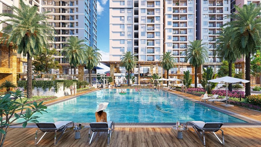 Sở hữu bể bơi phong cách resort, 3 tầng hầm đỗ xe thông minh, dự án ở Tây Nam Linh Đàm hút khách