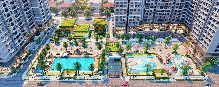Sở hữu bể bơi phong cách resort, 3 tầng hầm đỗ xe thông minh, dự án ở Tây Nam Linh Đàm hút khách