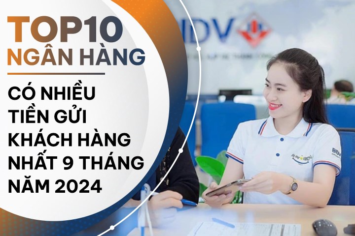 Những ngân hàng hút nhiều tiền gửi khách hàng nhất 9 tháng năm 2024