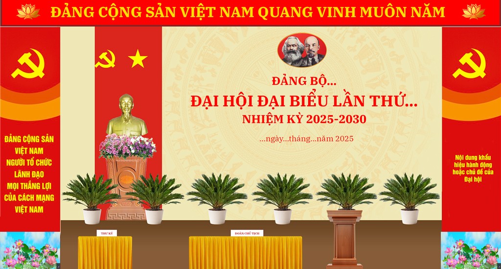 Đảng ủy Bộ Tài chính hướng dẫn trang trí khánh tiết Đại hội Đảng bộ các cấp