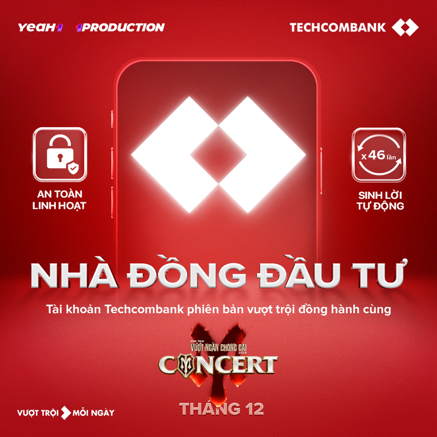 Đồng đầu tư Concert Anh trai vượt ngàn chông gai D2, Techcombank công bố thể lệ săn vé hấp dẫn