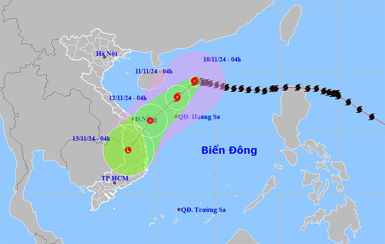 Bão số 7 suy yếu thành áp thấp nhiệt đới