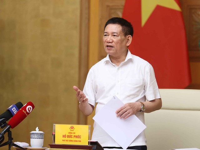 undefined Phó Thủ tướng Hồ Đức Phớc phát biểu tại hội nghị.