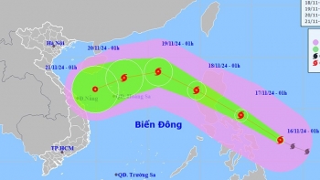 Bão Man-yi đã mạnh lên thành siêu bão