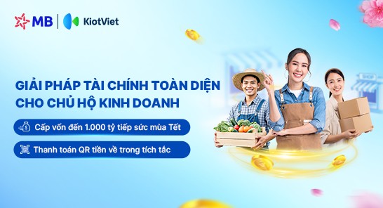 MB cùng KiotViet đem lại giải pháp tài chính toàn diện tiếp sức cho hộ kinh doanh mùa Tết 2025