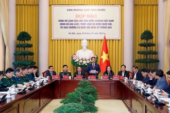Văn phòng Chủ tịch nước họp báo công bố 10 Luật, Pháp lệnh