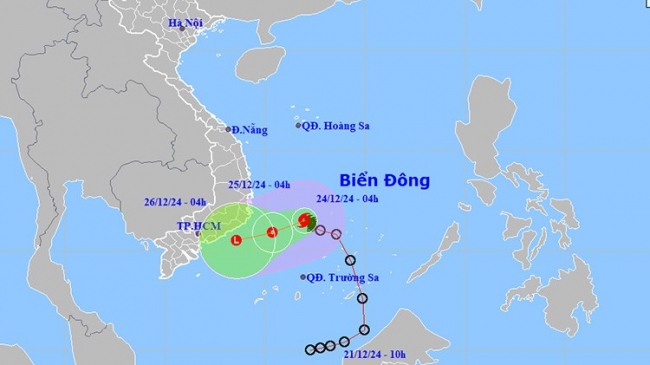 Bão số 10 đổi hướng di chuyển phức tạp