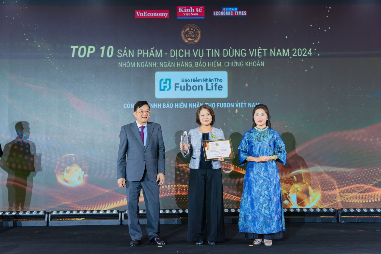 Fubon Life Việt Nam đạt Top 10 sản phẩm - dịch vụ tin dùng Việt Nam 2024