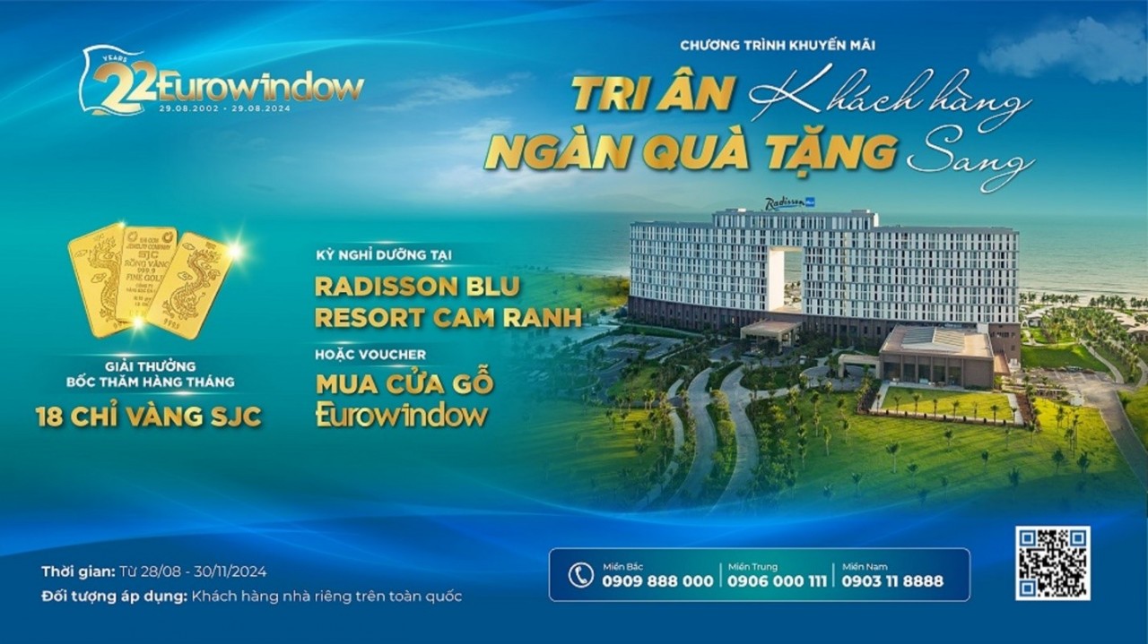 Mua cửa trúng vàng – Eurowindow bốc thăm đợt cuối chương trình “Tri ân khách hàng – Ngàn quà tặng sang”