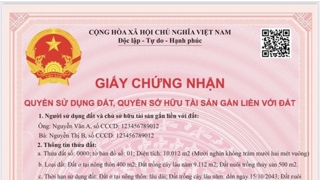 Chính thức cấp sổ đỏ mẫu mới có mã QR