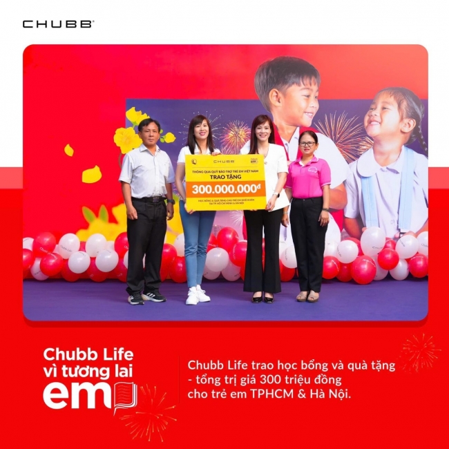 chubb life viet nam tet vui ve xuan ngap tran yeu thuong cho tre em kho khan