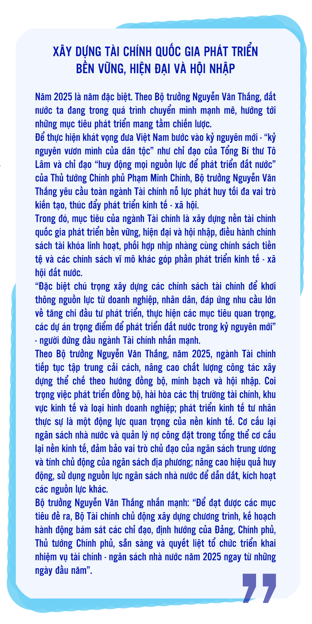 Tài chính vững mạnh kiến tạo thế và lực mới cho đất nước