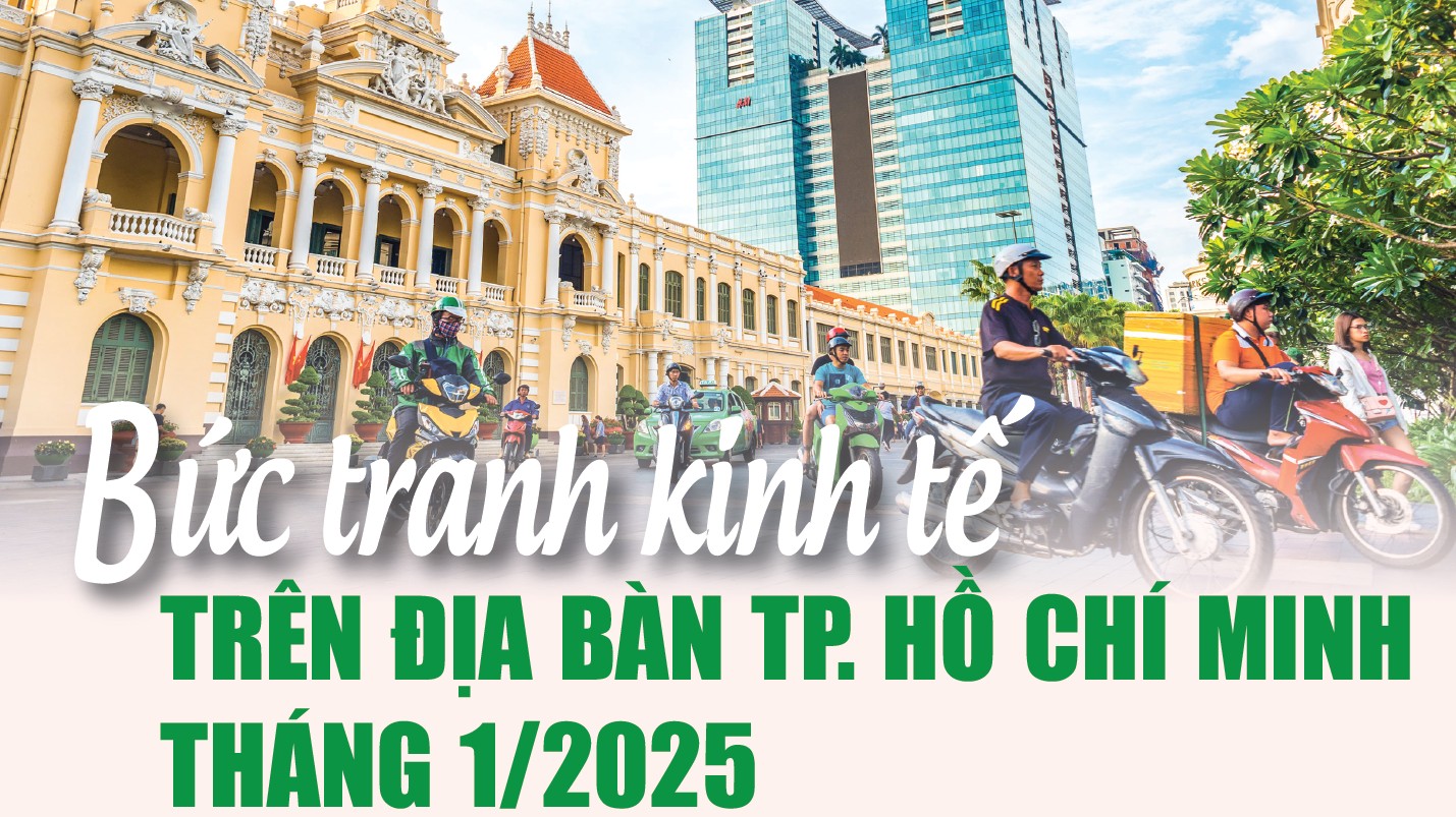 Infographics: Bức tranh kinh tế trên địa bàn TP. Hồ Chí Minh tháng 1/2025