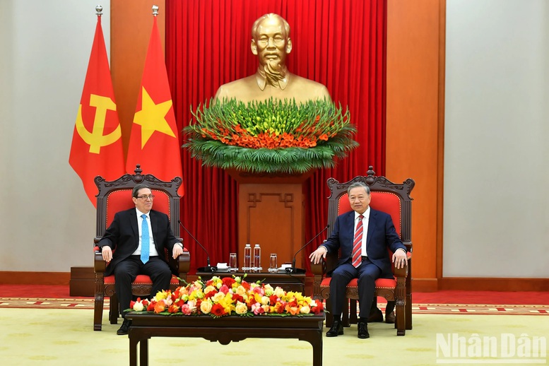Tổng Bí thư Tô Lâm tiếp Ủy viên Bộ Chính trị, Bộ trưởng Ngoại giao Cuba Bruno Rodríguez Parrilla- Ảnh 3. Tổng Bí thư Tô Lâm tiếp Ủy viên Bộ Chính trị, Bộ trưởng Ngoại giao Cuba Bruno Rodríguez Parrilla- Ảnh 3.