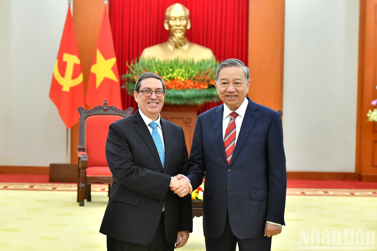 Tổng Bí thư Tô Lâm tiếp Ủy viên Bộ Chính trị, Bộ trưởng Ngoại giao Cuba Bruno Rodríguez Parrilla- Ảnh 1. Tổng Bí thư Tô Lâm tiếp Ủy viên Bộ Chính trị, Bộ trưởng Ngoại giao Cuba Bruno Rodríguez Parrilla- Ảnh 1.