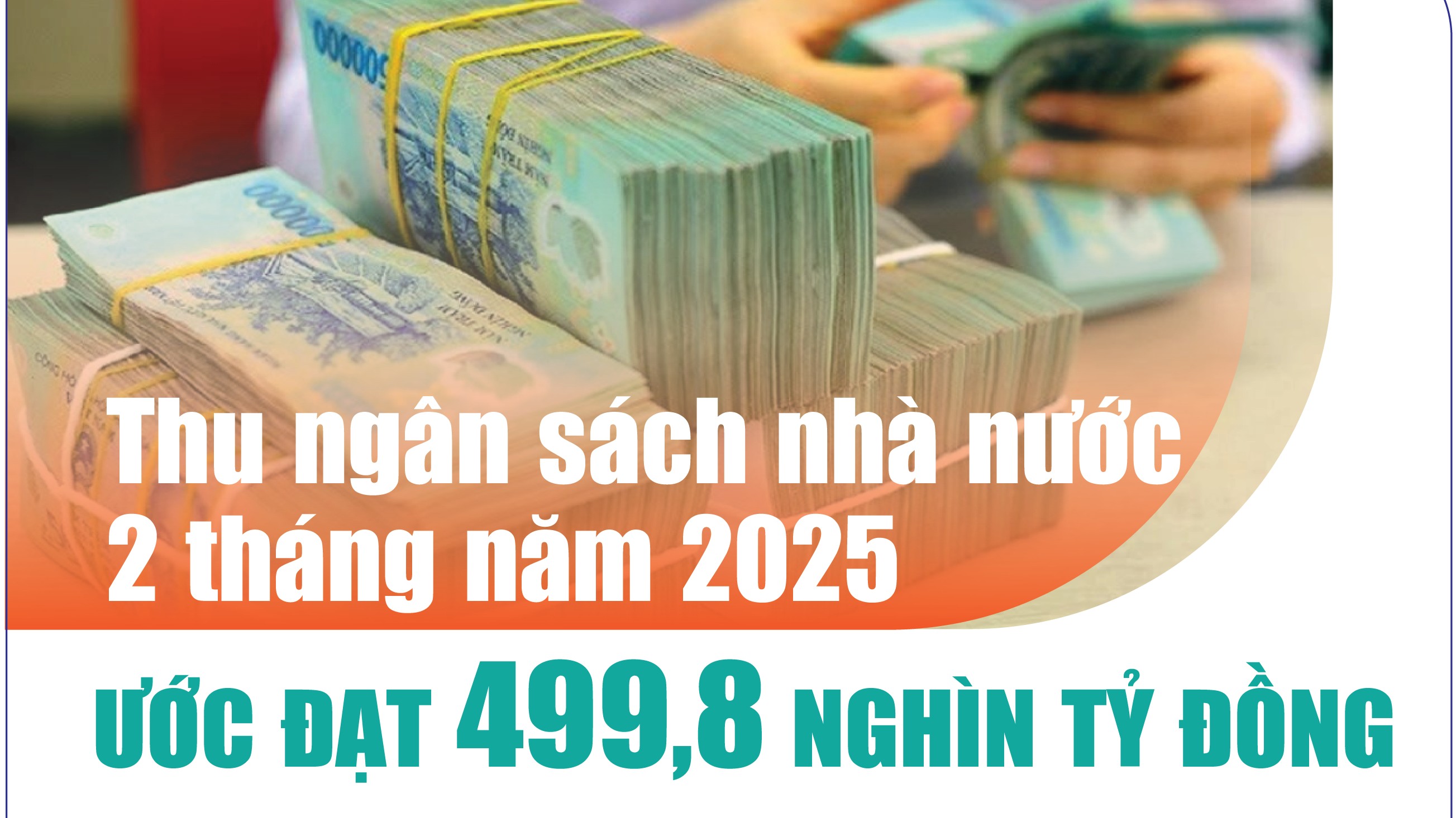 Infographics: Thu ngân sách nhà nước 2 tháng ước đạt 499,8 nghìn tỷ đồng