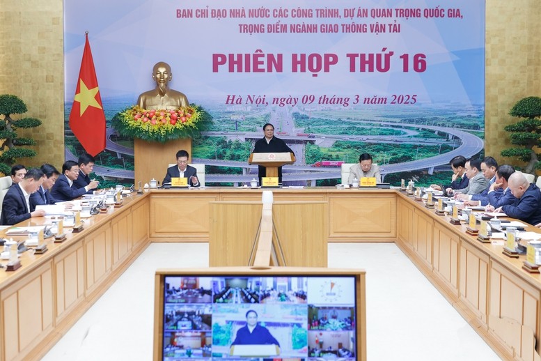 Thủ tướng chủ trì phiên họp 16 Ban Chỉ đạo các dự án giao thông vận tải trọng điểm