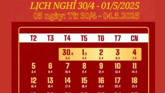 cong chuc vien chuc duoc nghi 5 ngay dip le 304 15
