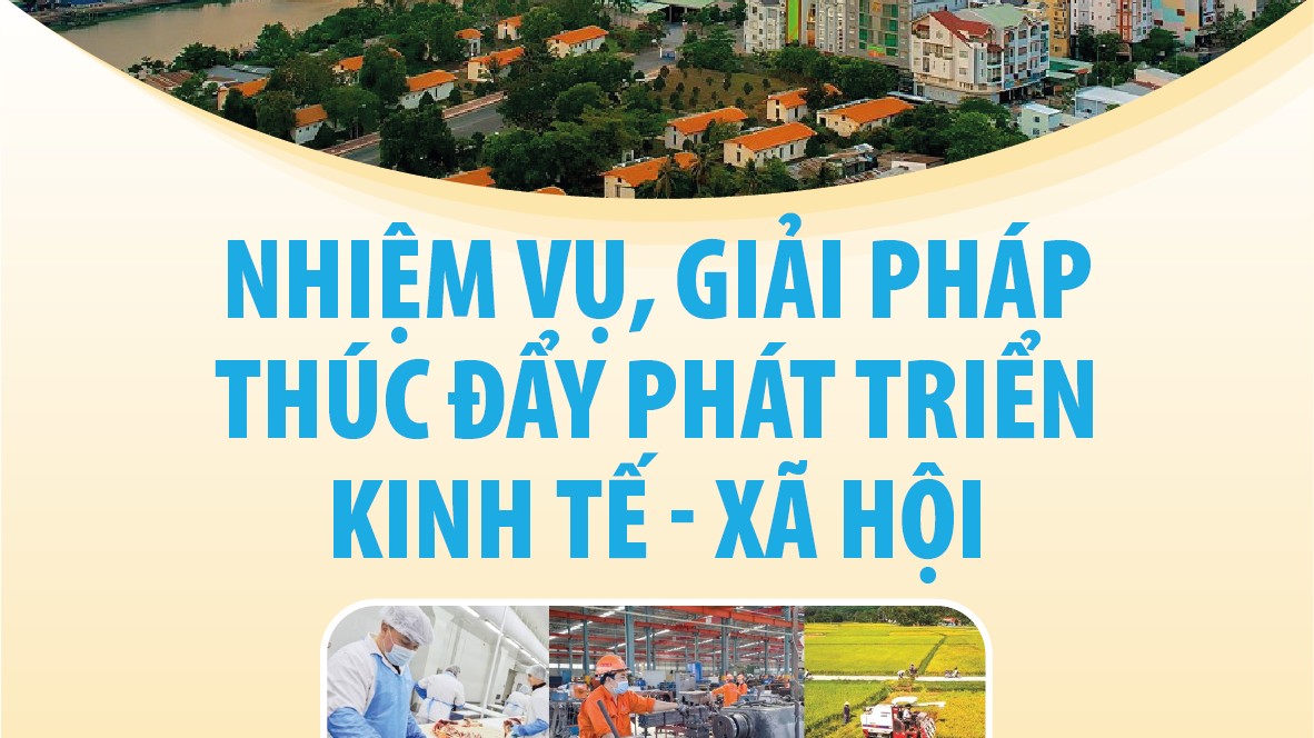 Infographics: Nhiệm vụ, giải pháp thúc đẩy phát triển kinh tế - xã hội